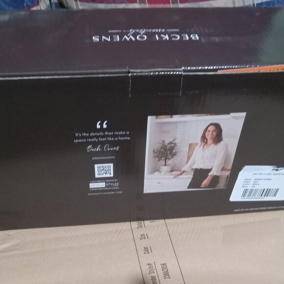 🎃 Halloween NEW BECKI OWENS Set Of 3 Led Ghosts Decor - Picture 3 of 3